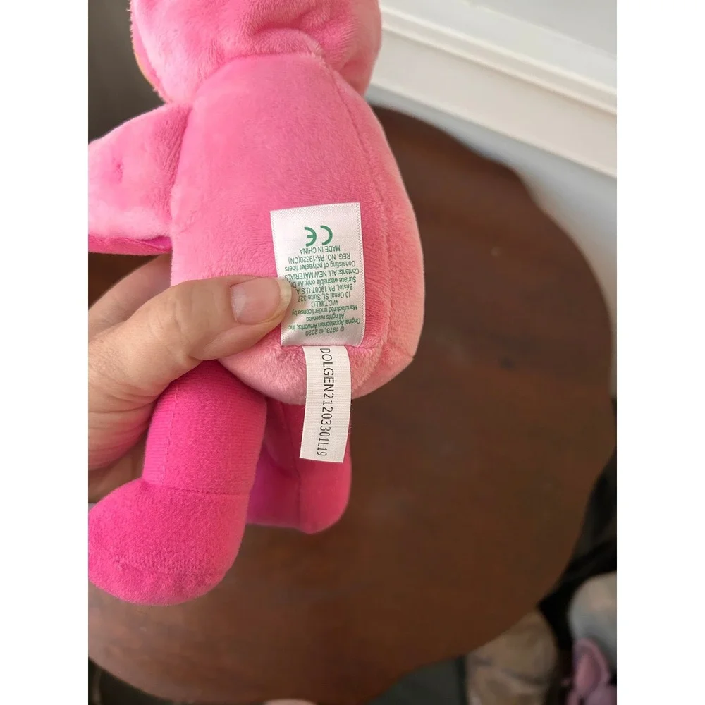 Cabbage Patch Kids Cuties Pink Bird Flamingo Plush Doll Green Eyes 9 Inch